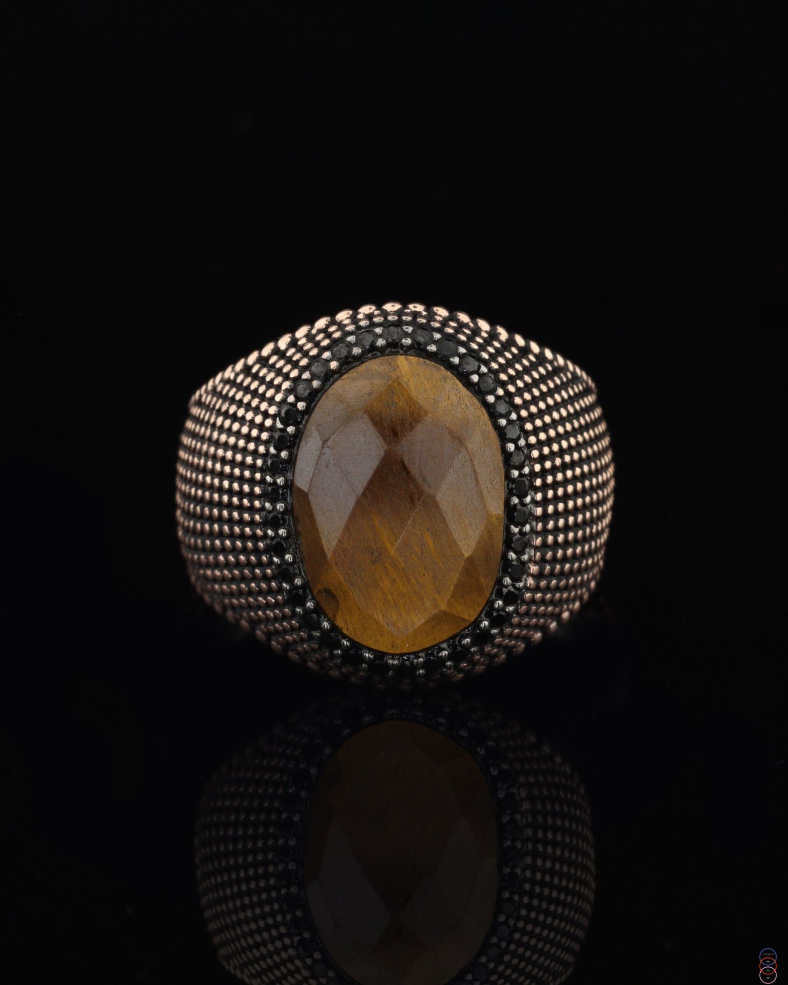 Kaplan Gözü Taşlı Yüzük