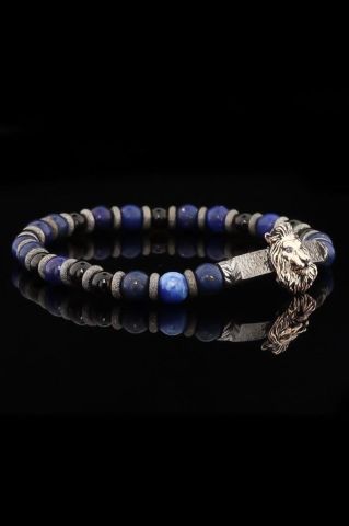 Lapis Taşı Aslan Figürlü Bileklik