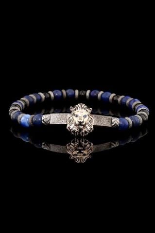 Lapis Taşı Aslan Figürlü Bileklik