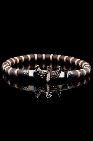 Lav Taşlı Kartal Figürlü Bileklik