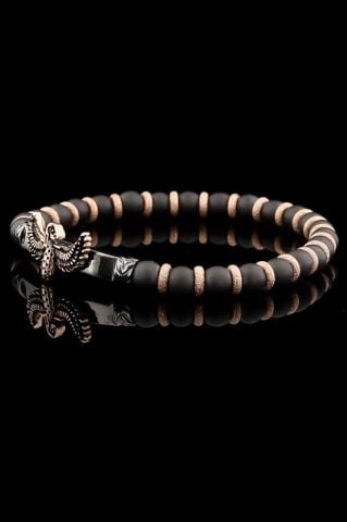 Lav Taşlı Kartal Figürlü Bileklik