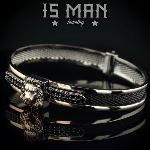 Aslan Figürlü Taşlı Kelepçe