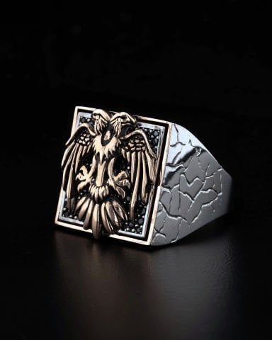 Selçuklu Kartal Figürlü Toprak Desen Yüzük