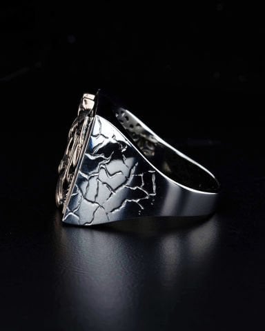 Selçuklu Kartal Figürlü Toprak Desen Yüzük