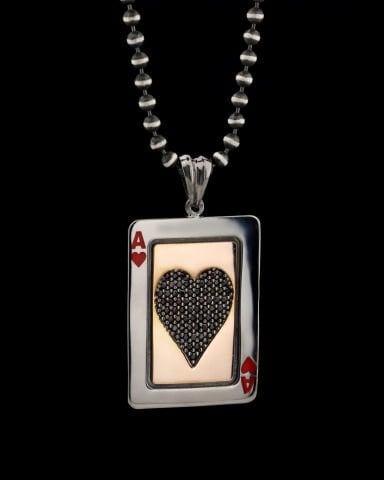 Kumarbaz Koleksiyonu İskambil Kağıdı Figürlü Kolye