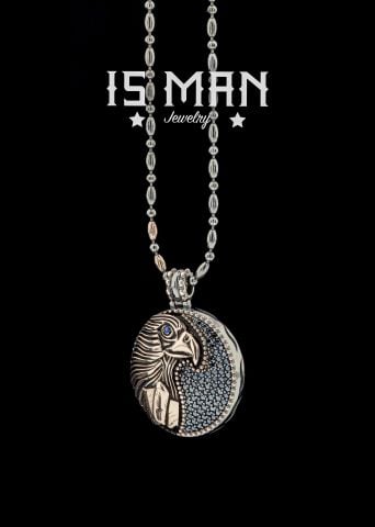 Kartal Figürlü Madalyon Kolye