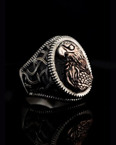 Kartal Figürlü Yüzük