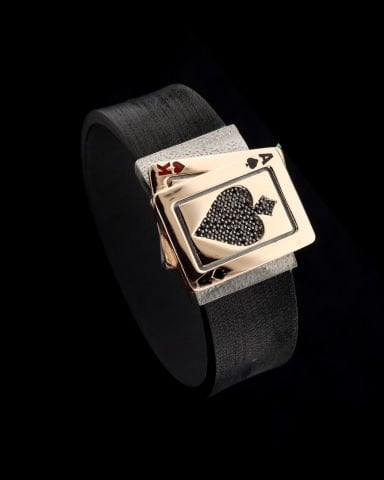 Kumarbaz Koleksiyonu İskambil Kağıdı Figürlü Deri Kordon Bileklik