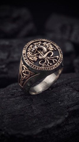 Yggdrasil & Níðhöggr Yüzük
