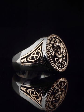 Yggdrasil & Níðhöggr Yüzük