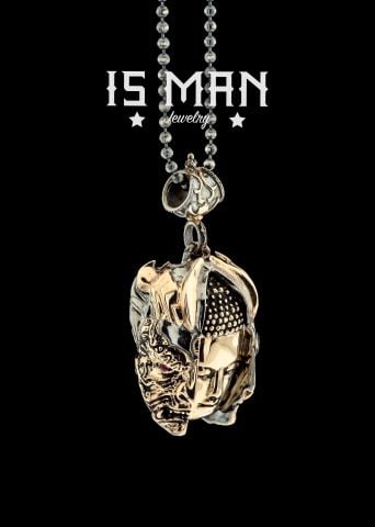 Çin Şeytanı Ve Buddha Heykeli Figürlü Kolye