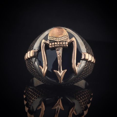 Okyanus Ve Deprem Tanrısı Poseidon Asası Figürlü Yüzük