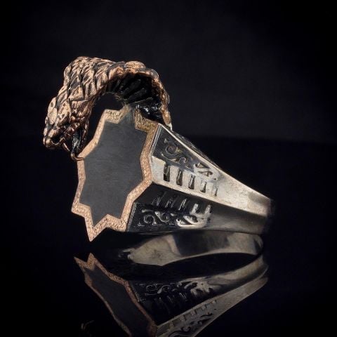 Yılan Uraeus Ve Selçuklu Yıldızı Figürlü Yüzük