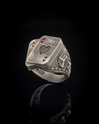 Zar Ve İskambil Kağıdı Figürlü Yüzük