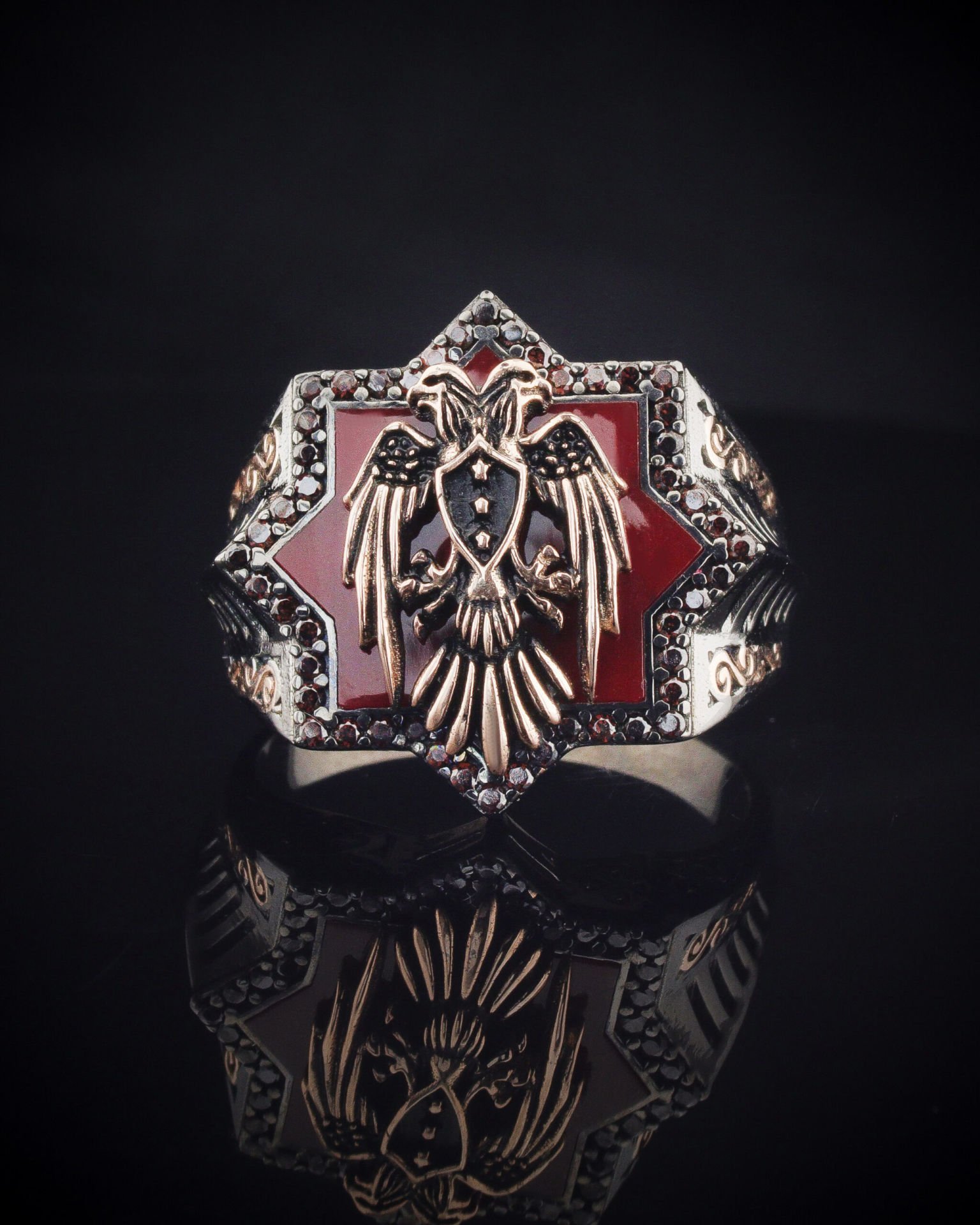 Selçuklu Kartal Figürlü Selçuklu Yıldızı Yüzük