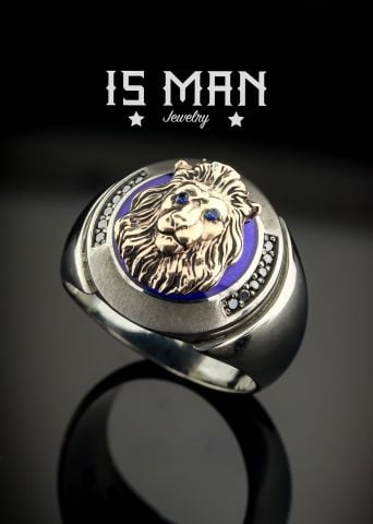 Aslan Figürlü Yüzük