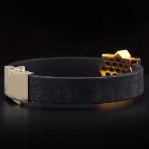 Ayet İşli Deri Kordon Bileklik