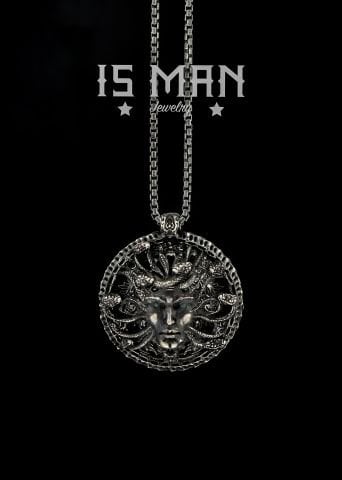 Özel Zincirli Medusa Kolye-02