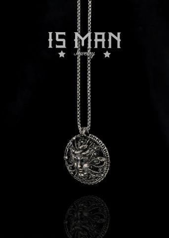 Özel Zincirli Medusa Kolye-02