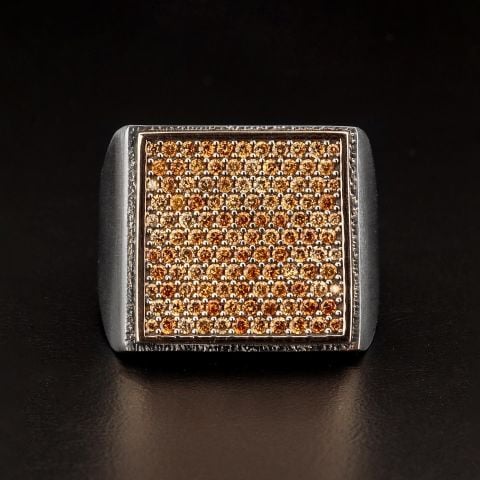 Kare Form Taşlı Yüzük