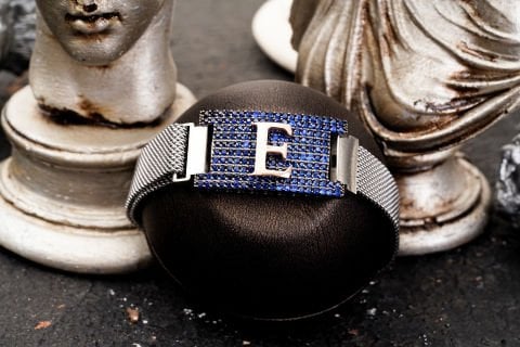 Harf İşli Çelik Örgü Kordon Bileklik