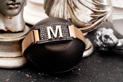 Harf İşli Çelik Örgü Kordon Bileklik