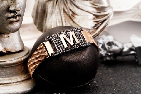 Harf İşli Çelik Örgü Kordon Bileklik