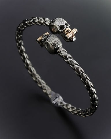 Kurukafa Figürlü Kelepçe Bileklik