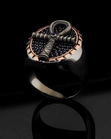 Nil Anahtarı (Ankh) Figürlü Yüzük