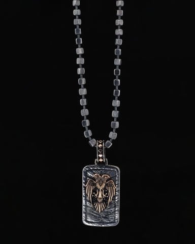 Çift Başlı Kartal Figürlü Kolye