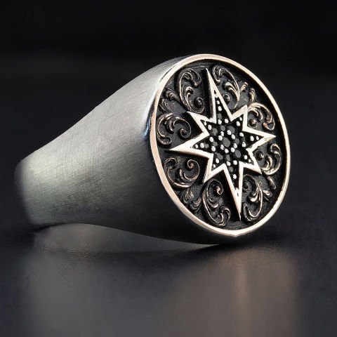 Kutup Yıldızı Figürlü Yüzük