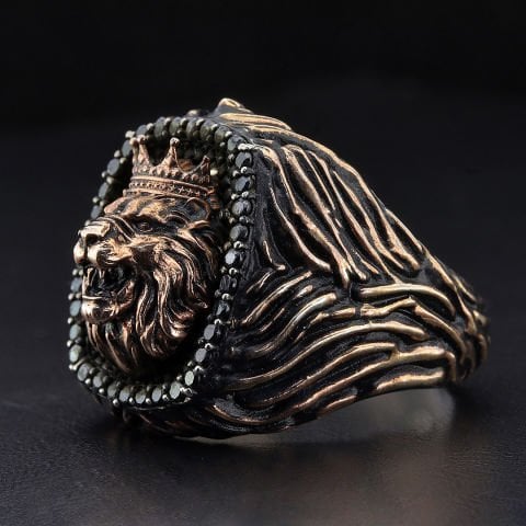 Aslan Kral Figürlü Yüzük