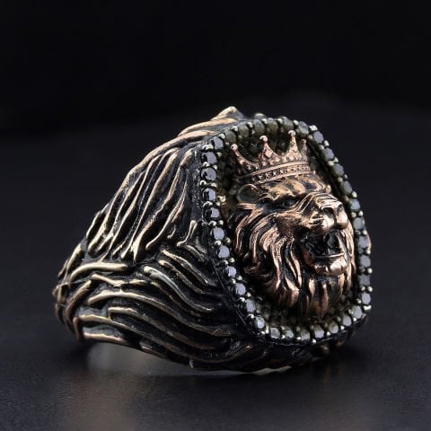 Aslan Kral Figürlü Yüzük