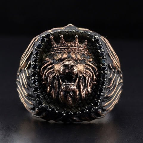 Aslan Kral Figürlü Yüzük