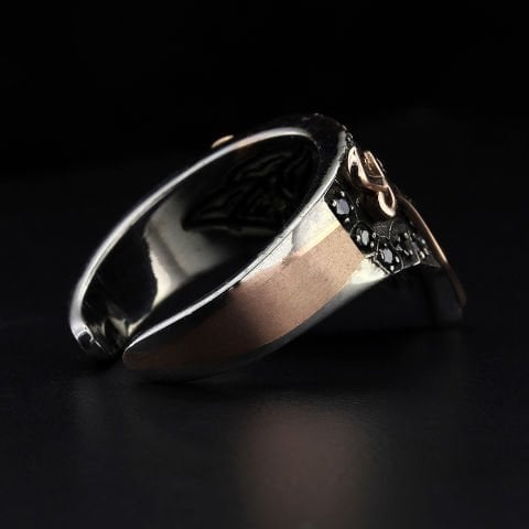 Kılıç Figürlü Pırlanta Taşlı Okçu Yüzük