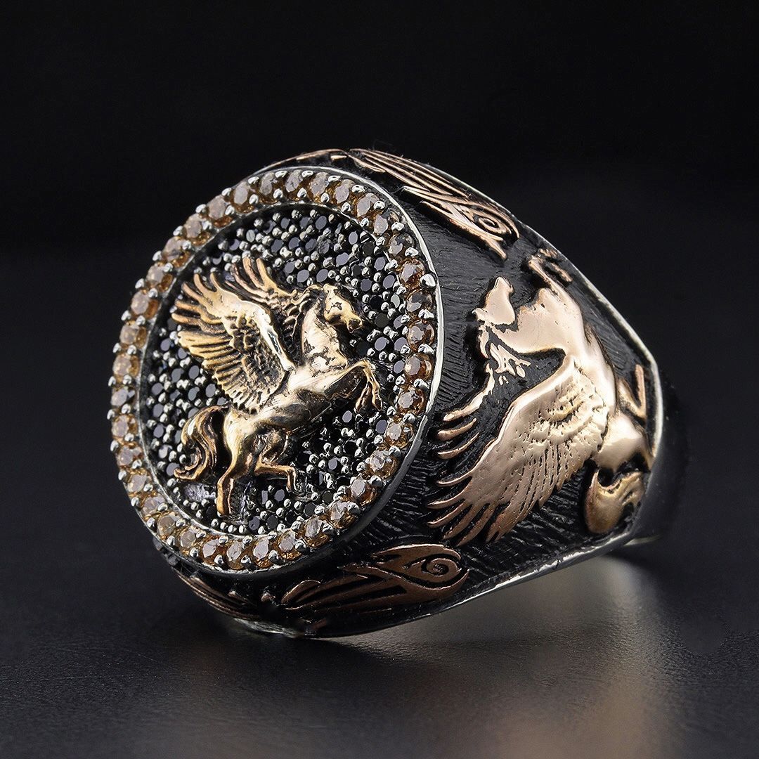 Burak(Kanatlı At) Tasvirli Yüzük