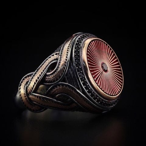 Yaşam Çarkı Figürlü Yüzük