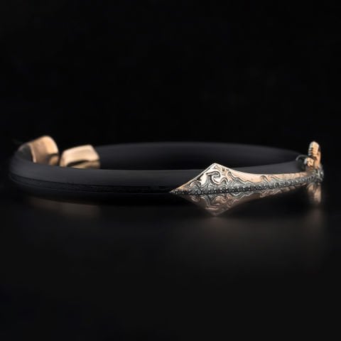 Fleur De Lis Figürlü Pırlanta Taşlı Bileklik