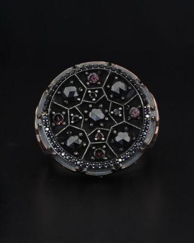 Elmas Kesim Taşlı Gümüş Yüzük