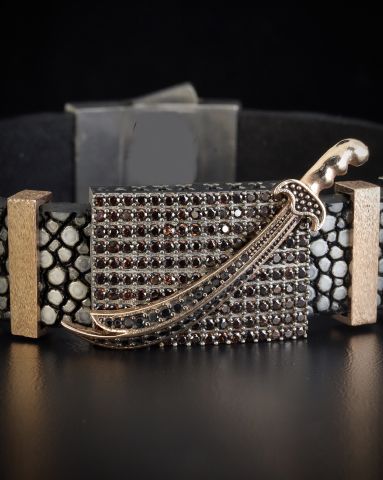 Vatoz Derisi Zülfikar Kılıcı Figürlü Bileklik