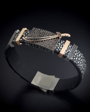 Vatoz Derisi Zülfikar Kılıcı Figürlü Bileklik