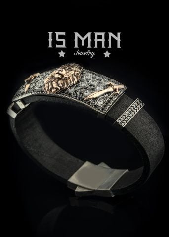 Aslan Ve Kılıç Figürlü Bileklik