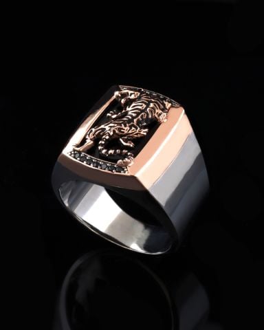 Jaguar Figürlü Yüzük