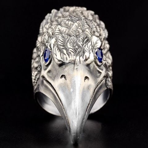 Üç Boyutlu Kartal Figürlü Zihgir Yüzük