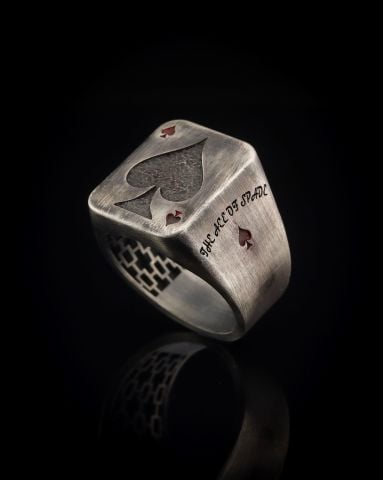 Maça Ası Figürlü Yüzük-02