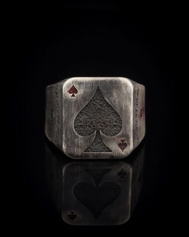 Maça Ası Figürlü Yüzük-02