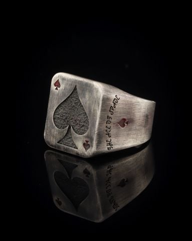 Maça Ası Figürlü Yüzük-02