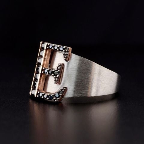 Harfli Taşlı Yüzük-E