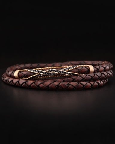 Örgü Kordon Dolama Gümüş Bileklik