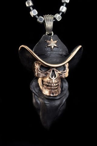Kovboy Kuru Kafa Figürlü Kolye